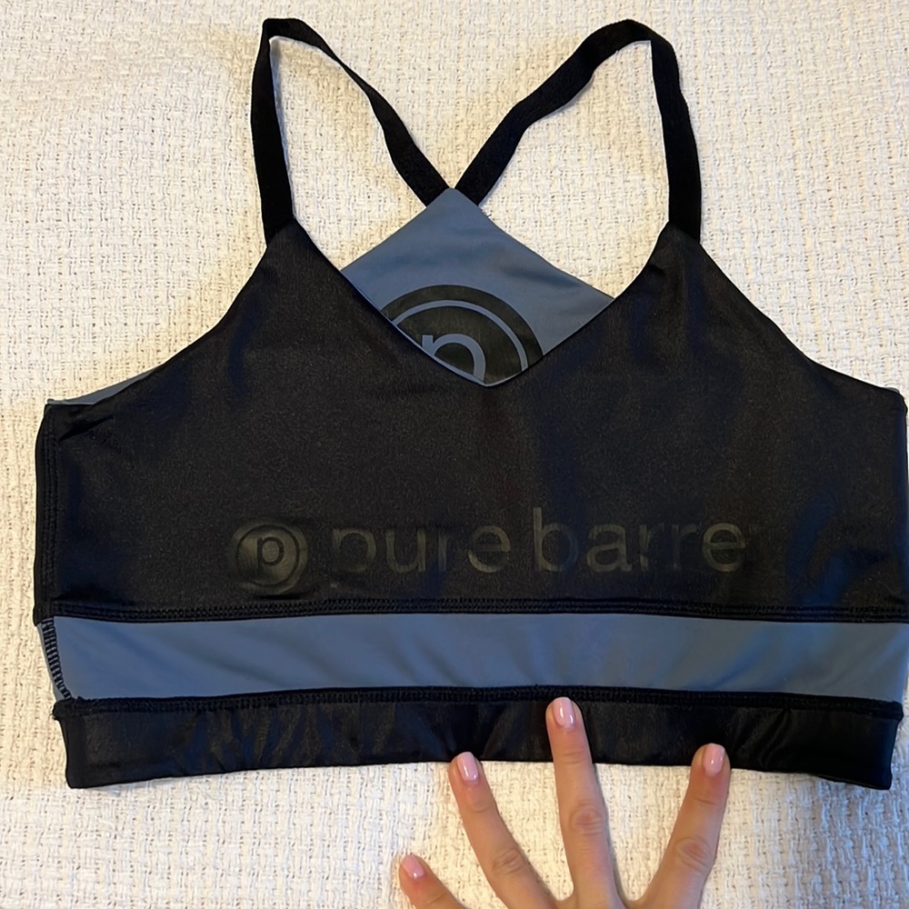 Pure Barre reversible longline sports bra